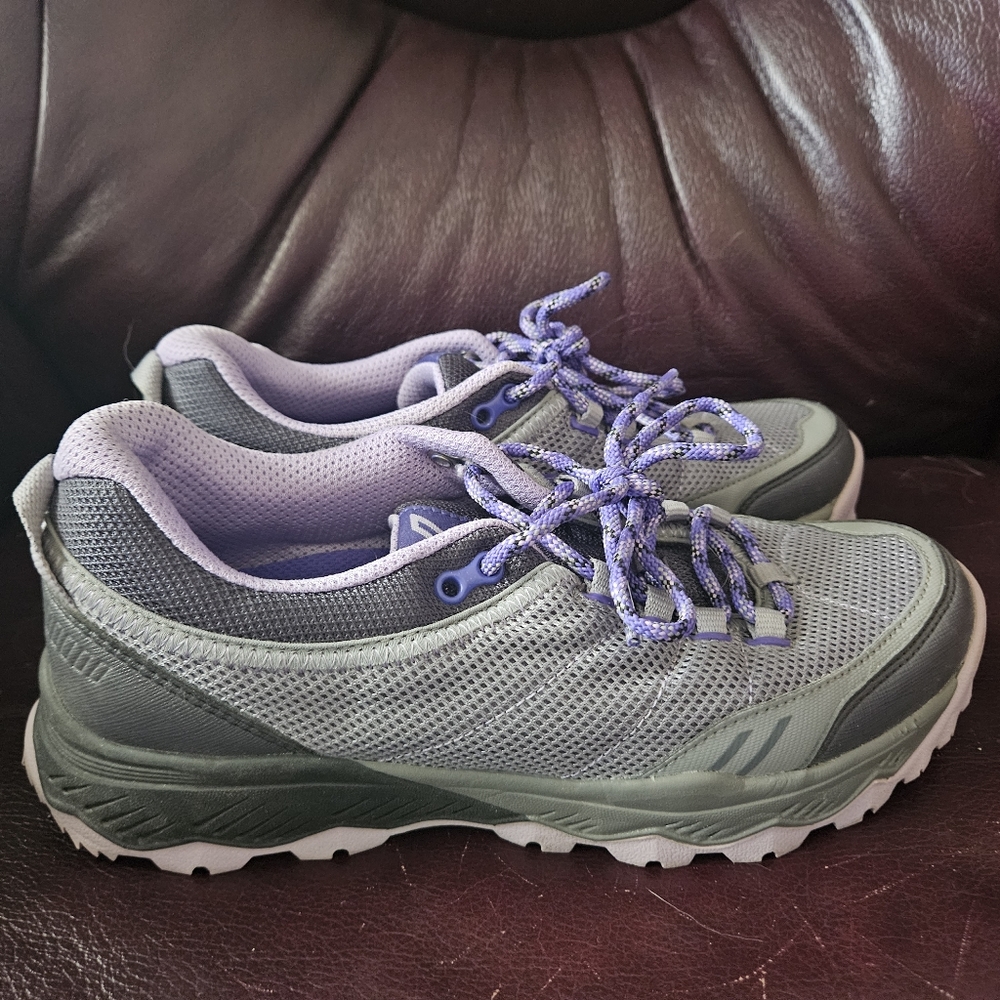 Purple and Gray tennis shoes